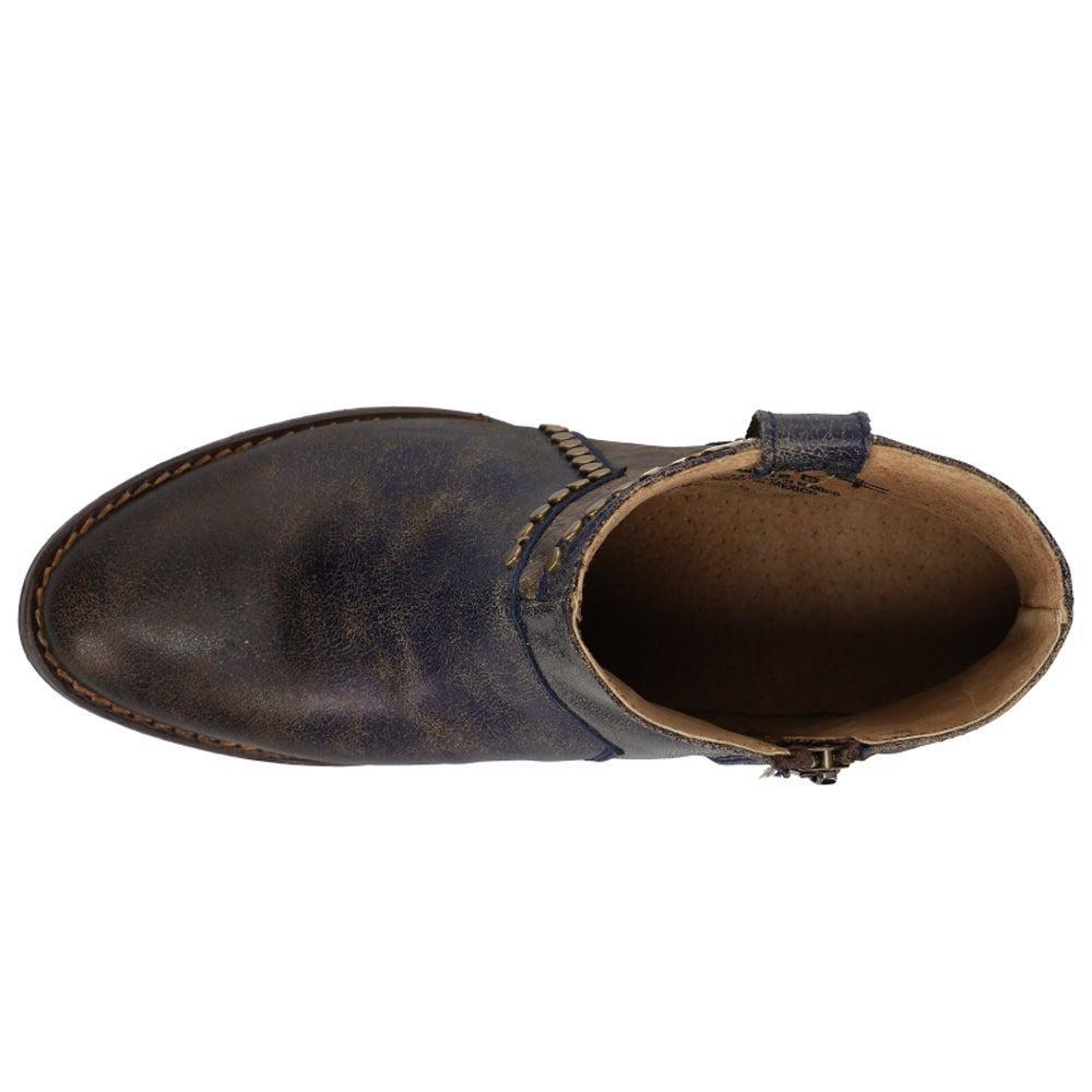 商品Corral Boots|Q5025 Blue Star Inlay & Studs Ankle Zippered Booties,价格¥523,第6张图片详细描述