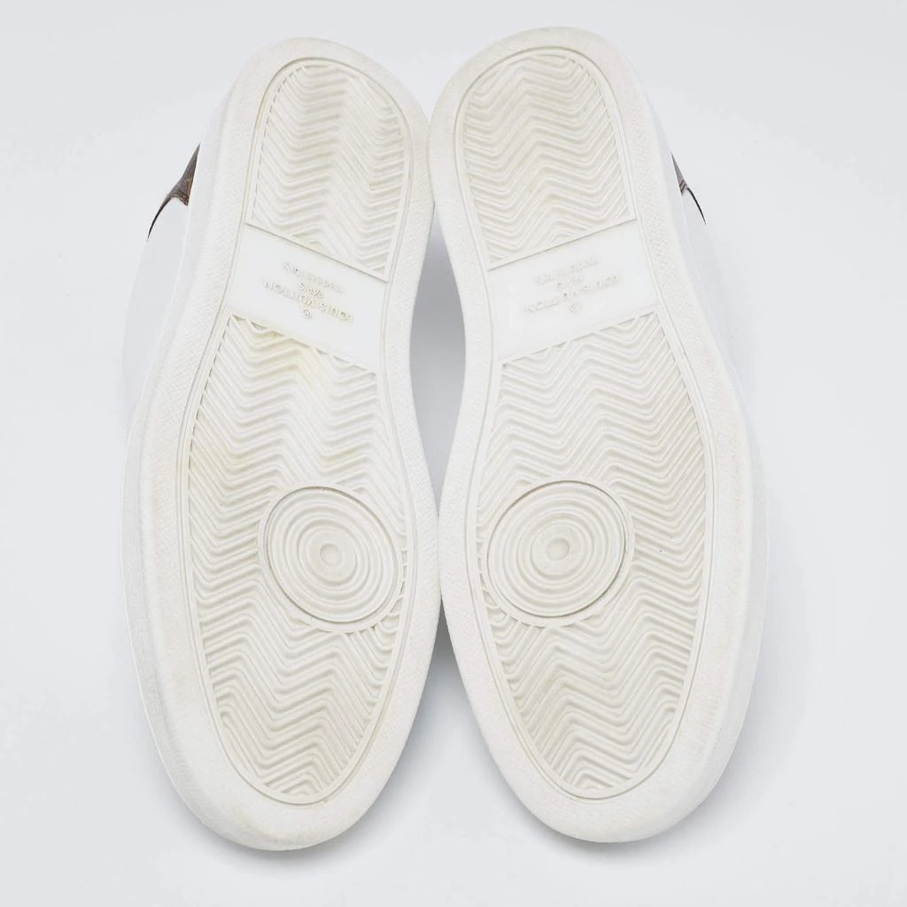 Louis Vuitton White/Brown Leather and Monogram Canvas Rivoli Low-Top Sneakers Size 41.5 商品