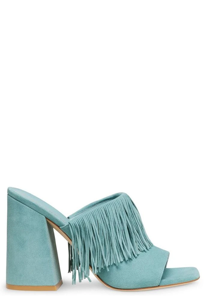 商品Stuart Weitzman|Stuart Weitzman Tia Fringed 100 Heeled Slides,价格¥2367,第1张图片
