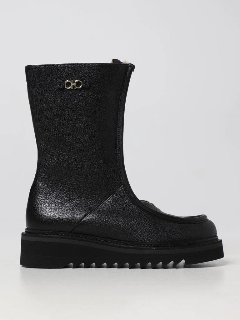商品Salvatore Ferragamo|Ferragamo flat ankle boots for woman,价格¥3146,第1张图片