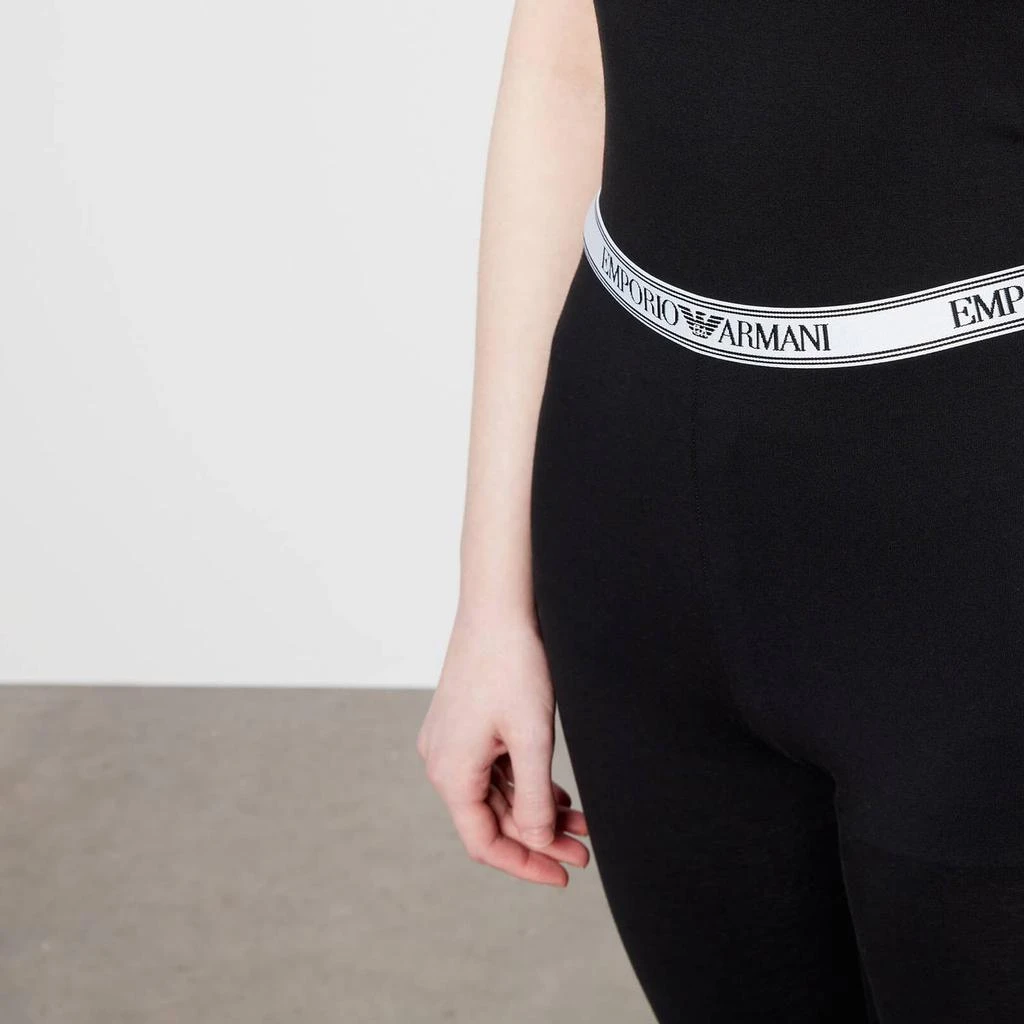 商品Emporio Armani|Emporio Armani Women's Iconic Logoband Leggings - Black,价格¥323,第4张图片详细描述