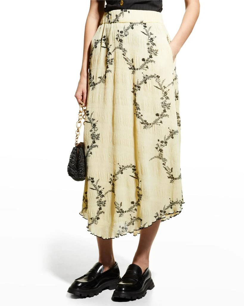 商品Ganni|Recycled Floral Pleated Midi Skirt,价格¥411,第3张图片详细描述