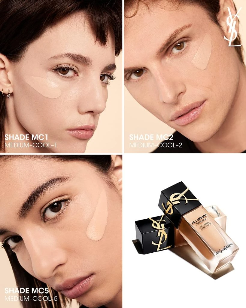 商品Yves Saint Laurent|0.85 oz. All Hours Luminous Matte Foundation,价格¥486,第5张图片详细描述