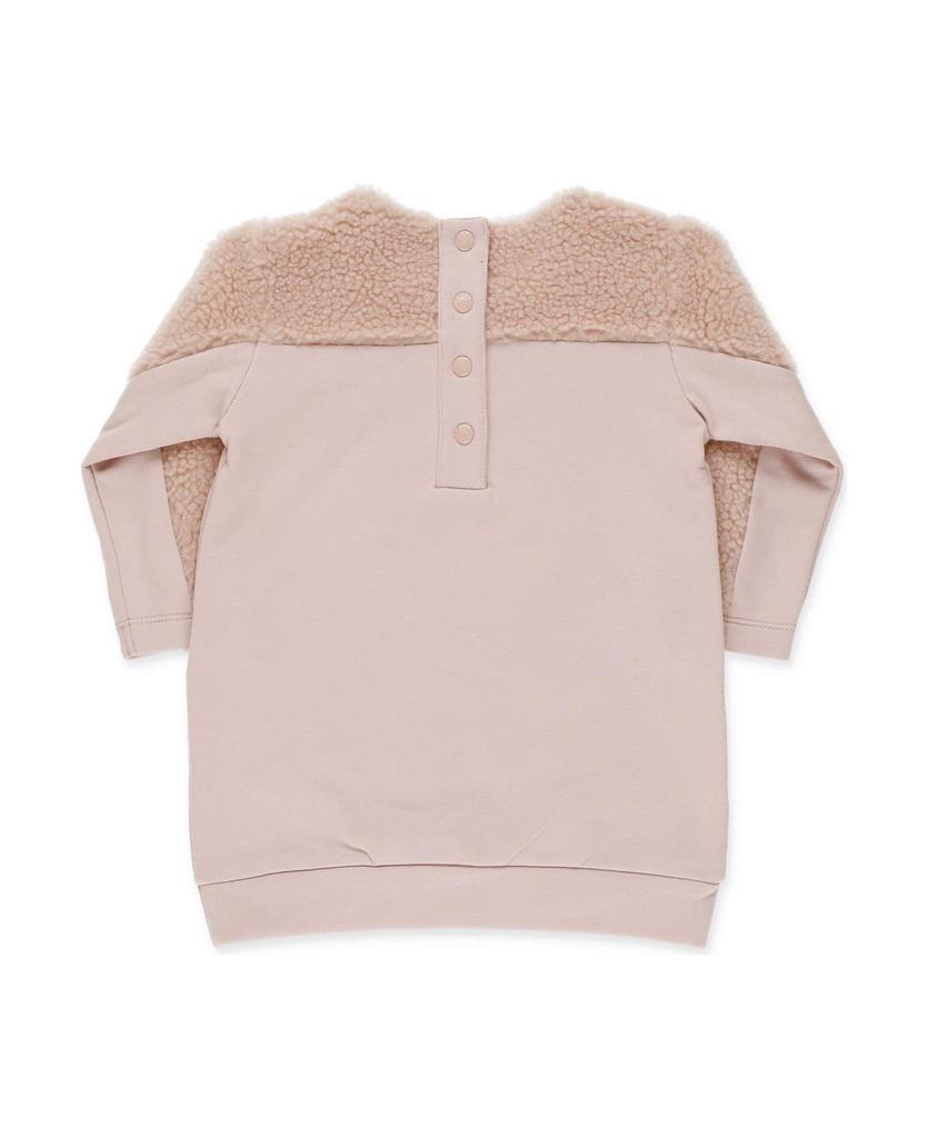 Faux-shearling Panelled Sweatshirt Dress商品第2张图片规格展示