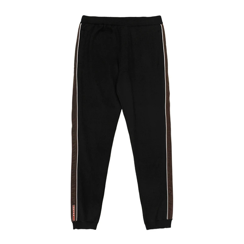 商品[国内直发] Prada|Prada 普拉达 男士黑色羊毛休闲裤 SMP10-1RF9-F0002,价格¥3832,第1张图片
