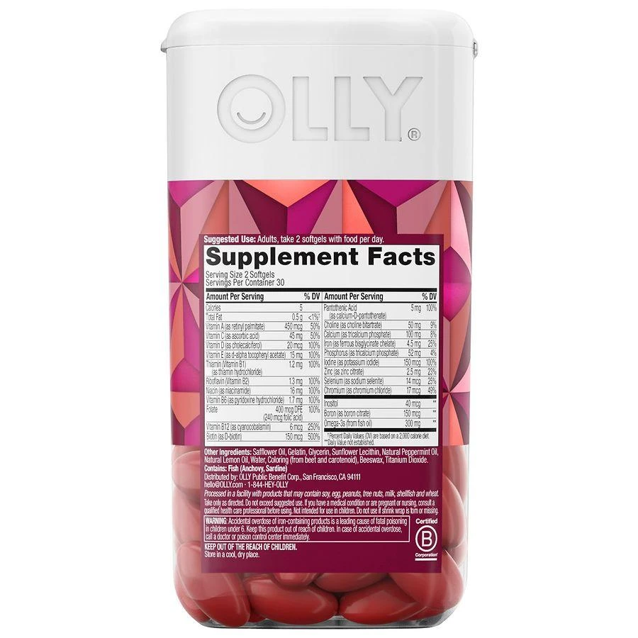 商品OLLY|Ultra Women's Multi Softgels,价格¥184,第2张图片详细描述