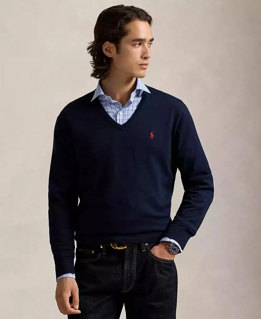 商品Ralph Lauren|Men's Cotton V-Neck Sweater,价格¥659,第1张图片