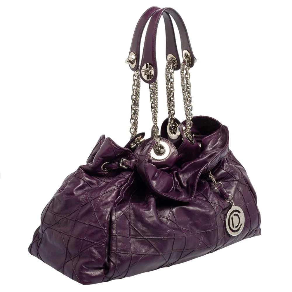 商品[二手商品] Dior|Dior Purple Cannage Leather Le Trente Tote,价格¥4232,第3张图片详细描述