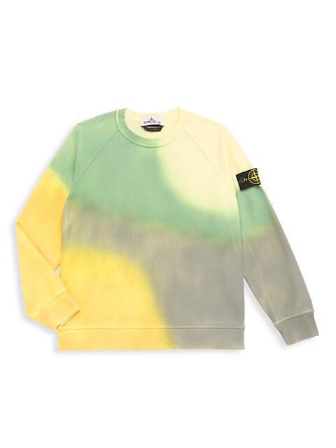 Little Boy's & Boy's Gradient Logo Patch Sweatshirt商品第1张图片规格展示