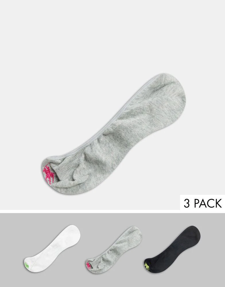 商品Ralph Lauren|Polo Ralph Lauren 3 pack ultra low liner socks,价格¥125,第1张图片