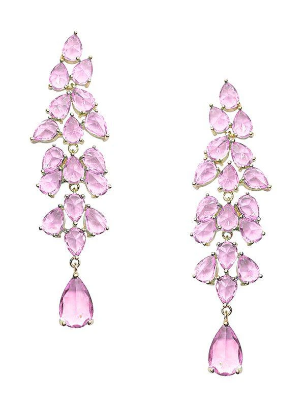 商品Eye Candy LA|Alice 18K Goldplated & Cubic Zirconia Earrings,价格¥320,第1张图片