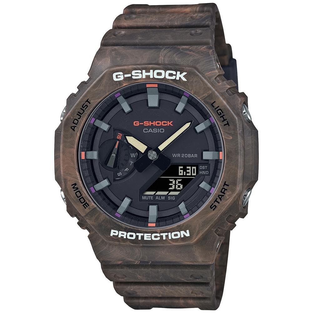 商品G-Shock|Men's Analog Digital Brown Resin Strap Watch 45mm,价格¥885,第1张图片