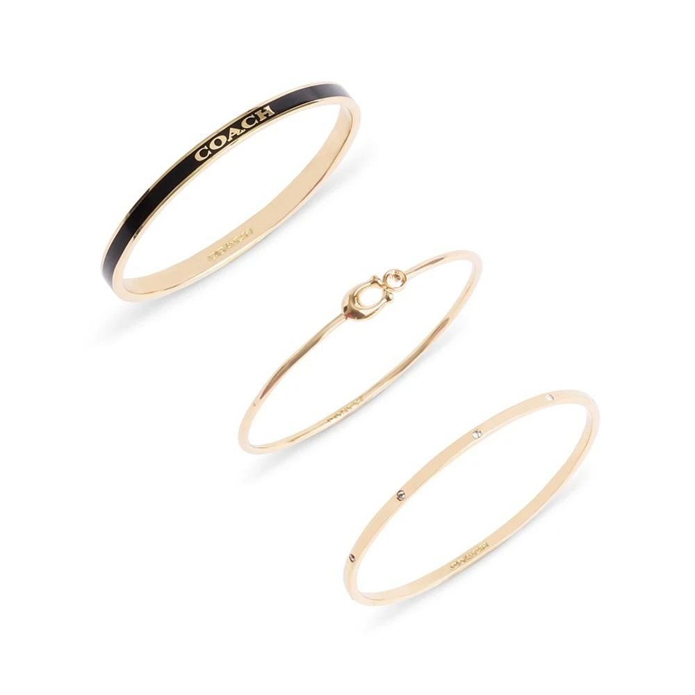 商品Coach|Faux Stone Signature Trio Bangle Set,价格¥919,第2张图片详细描述