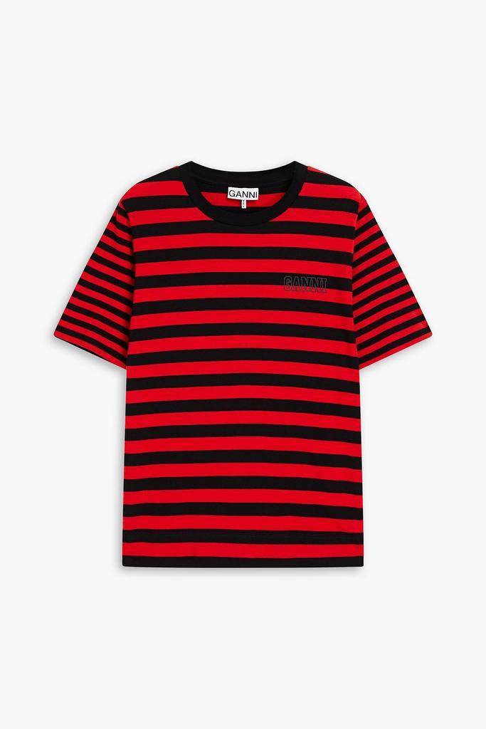 商品Ganni|Striped organic cotton-jersey T-shirt,价格¥310,第5张图片详细描述