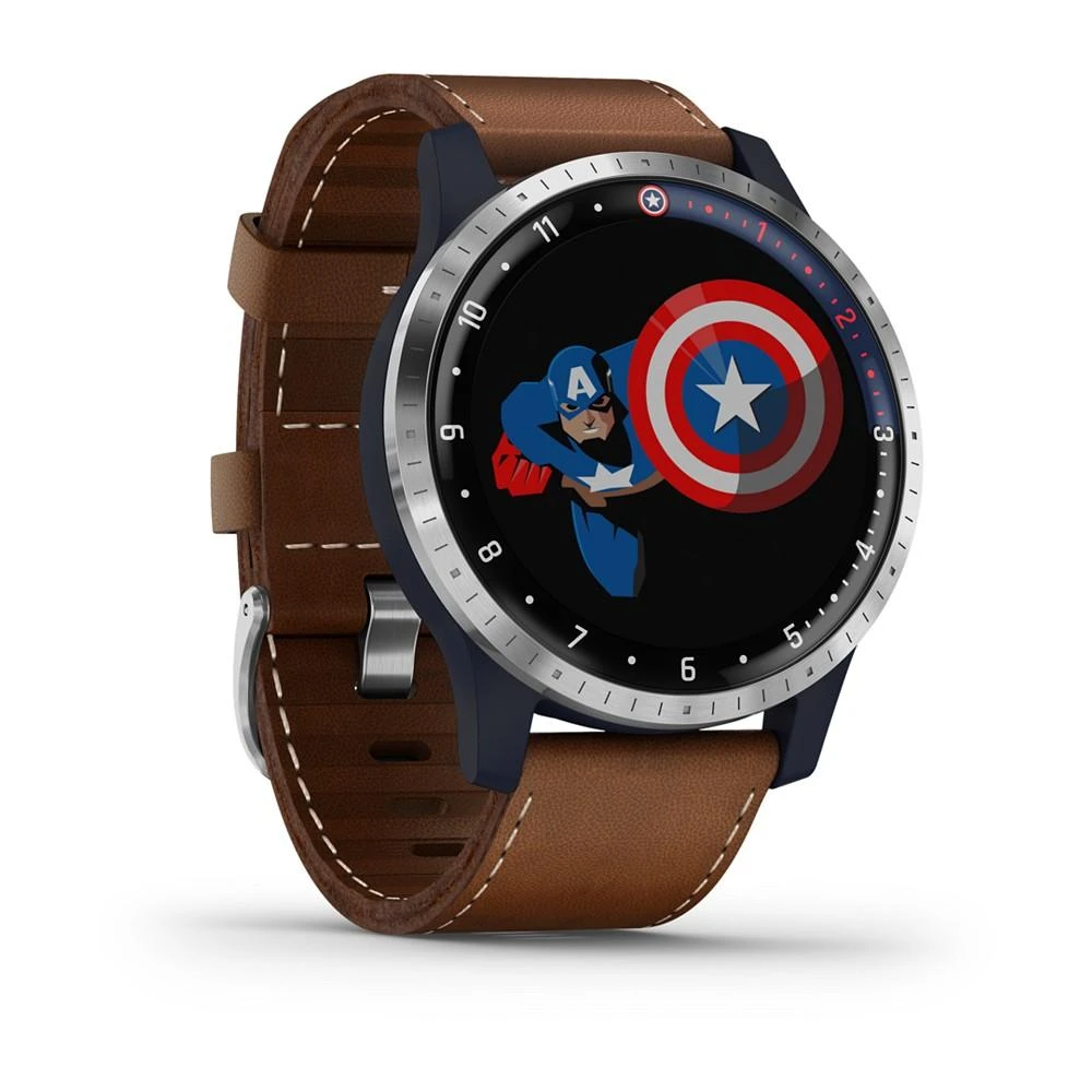 商品Garmin|Unisex vivoactive 4 Captain Marvel Brown Silicone Strap Touchscreen Smart Watch 40mm,价格¥3086,第1张图片