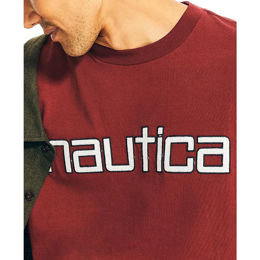 商品Nautica|Men's Vintage-Fit Logo Graphic Crew T-Shirt,价格¥82,第3张图片详细描述