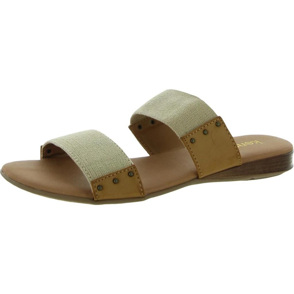 商品Kensie|Kensie Womens Braelyn Faux Leather Studed Flat Sandals,价格¥76,第1张图片