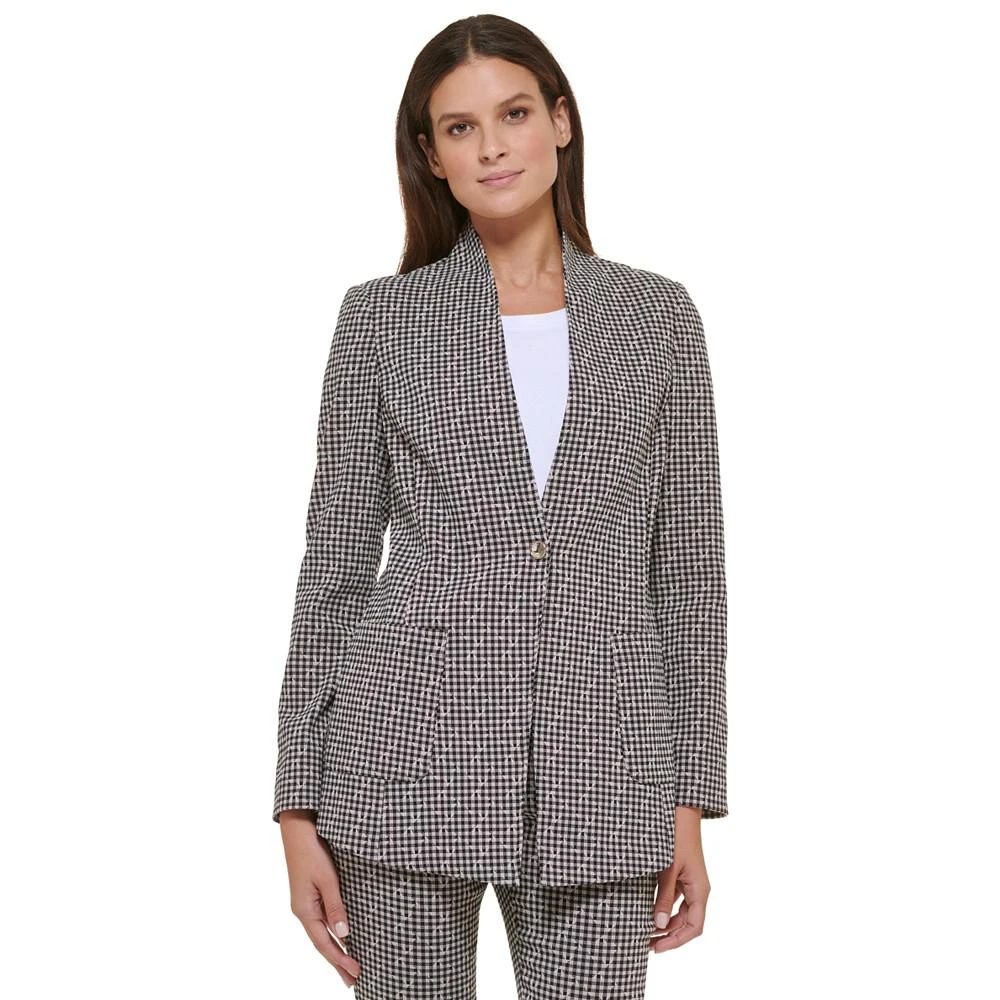 商品Tommy Hilfiger|Women's Printed One-Button Blazer,价格¥1022,第1张图片