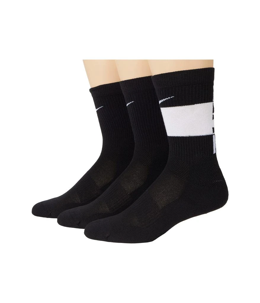 商品NIKE|Elite Crew Socks 3-Pair (Little Kid/Big Kid),价格¥118,第1张图片