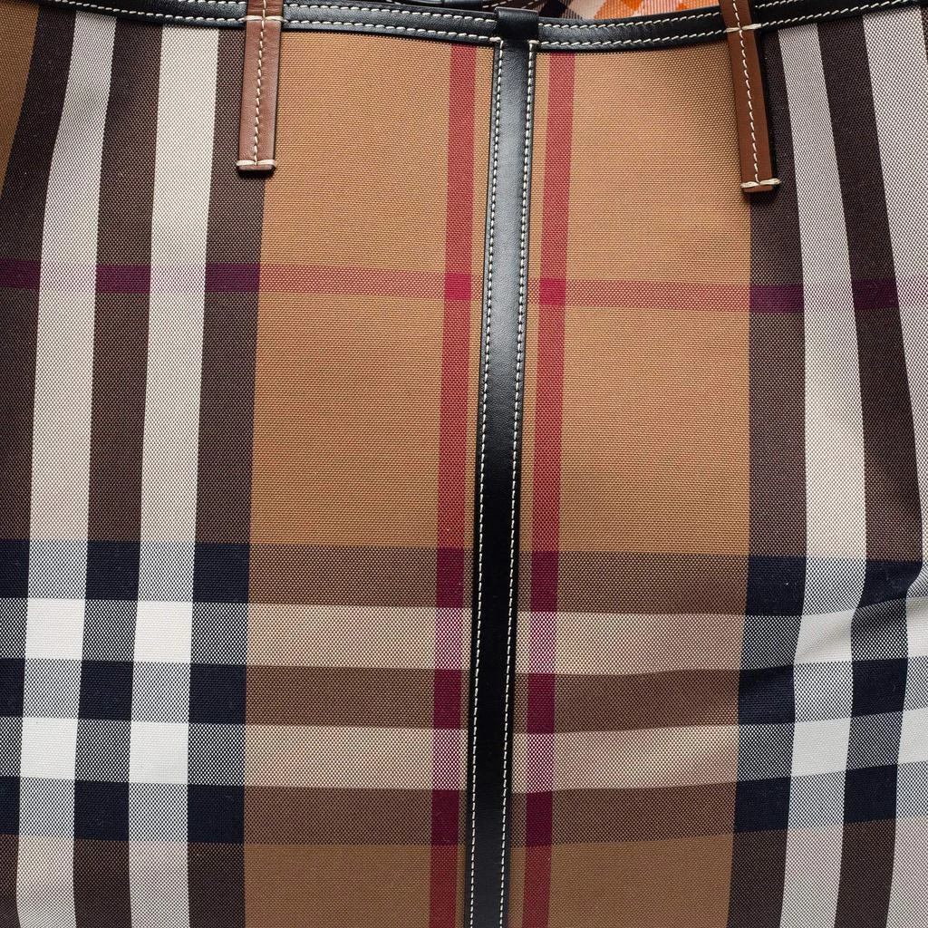 商品Burberry|Burberry Birch Brown Check Canvas and Leather Extra Large Beach Tote,价格¥7626,第5张图片详细描述