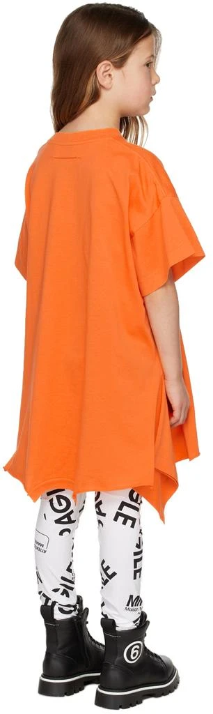 商品MAISON MARGIELA|Kids Orange Mirrored T-Shirt Dress,价格¥475,第4张图片详细描述