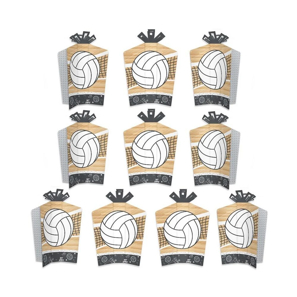 商品Big Dot of Happiness|Bump, Set, Spike - Volleyball - Table Decor - Fold & Flare Centerpieces - 10 Ct,价格¥142,第1张图片