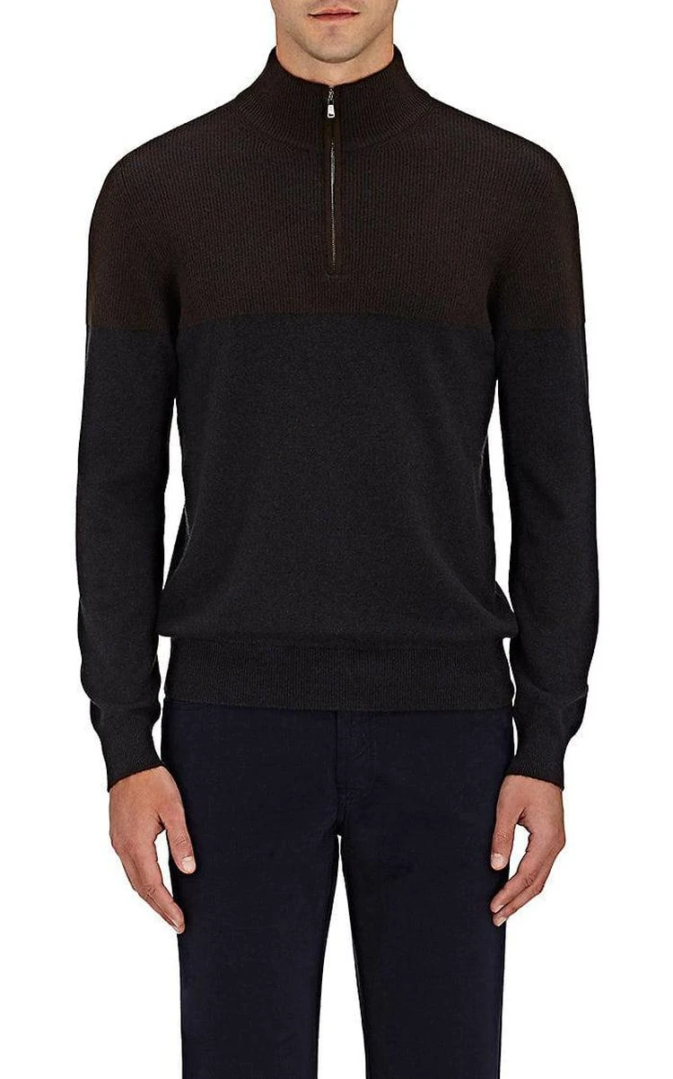 商品Fioroni|Mélange Cashmere Half-Zip Sweater,价格¥1459,第1张图片