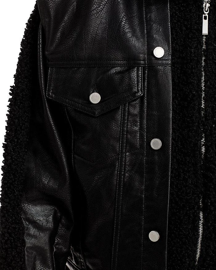 Sherpa & Faux Leather Biker Jacket 商品