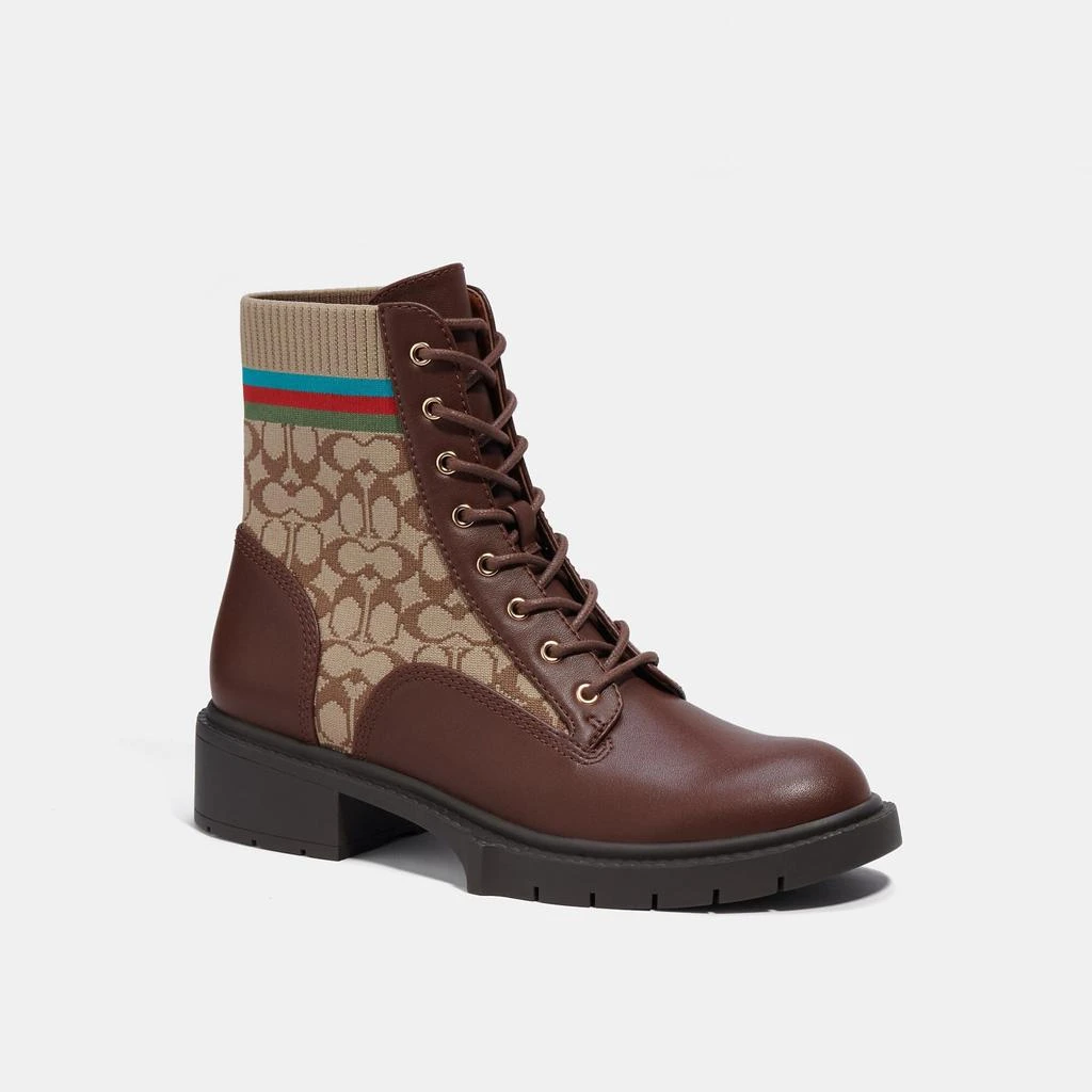商品Coach|Coach Outlet Livia Bootie In Signature Knit,价格¥743,第1张图片