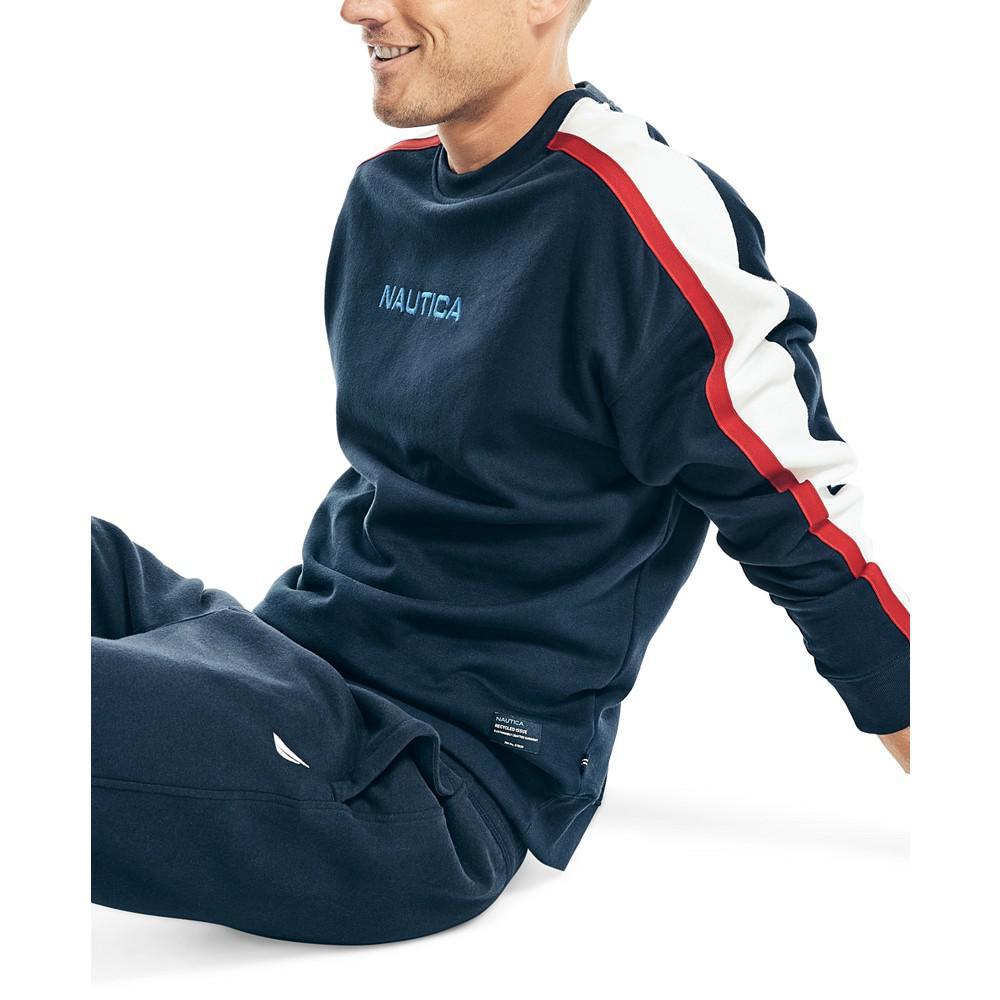 商品Nautica|Men's Sustainably Crafted Colorblock Sweatshirt,价格¥546,第6张图片详细描述