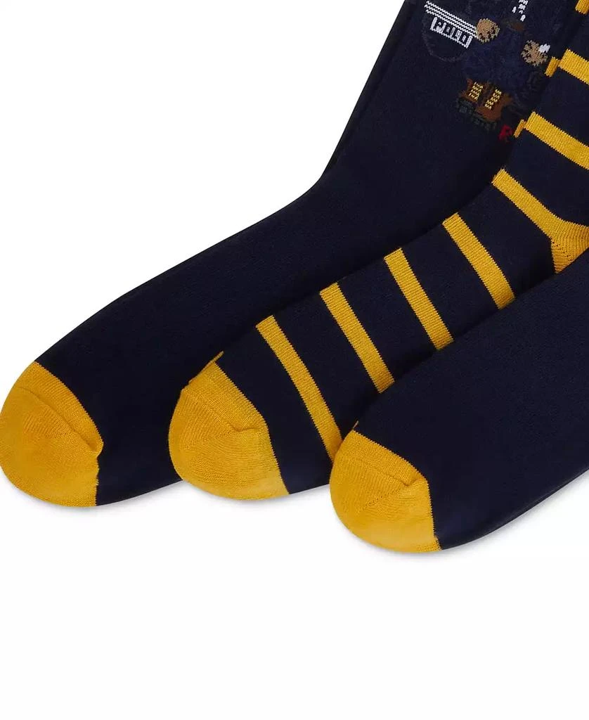 商品Ralph Lauren|Men's 3-Pk. Denim Bear Slack Socks Gift Set,价格¥166,第3张图片详细描述