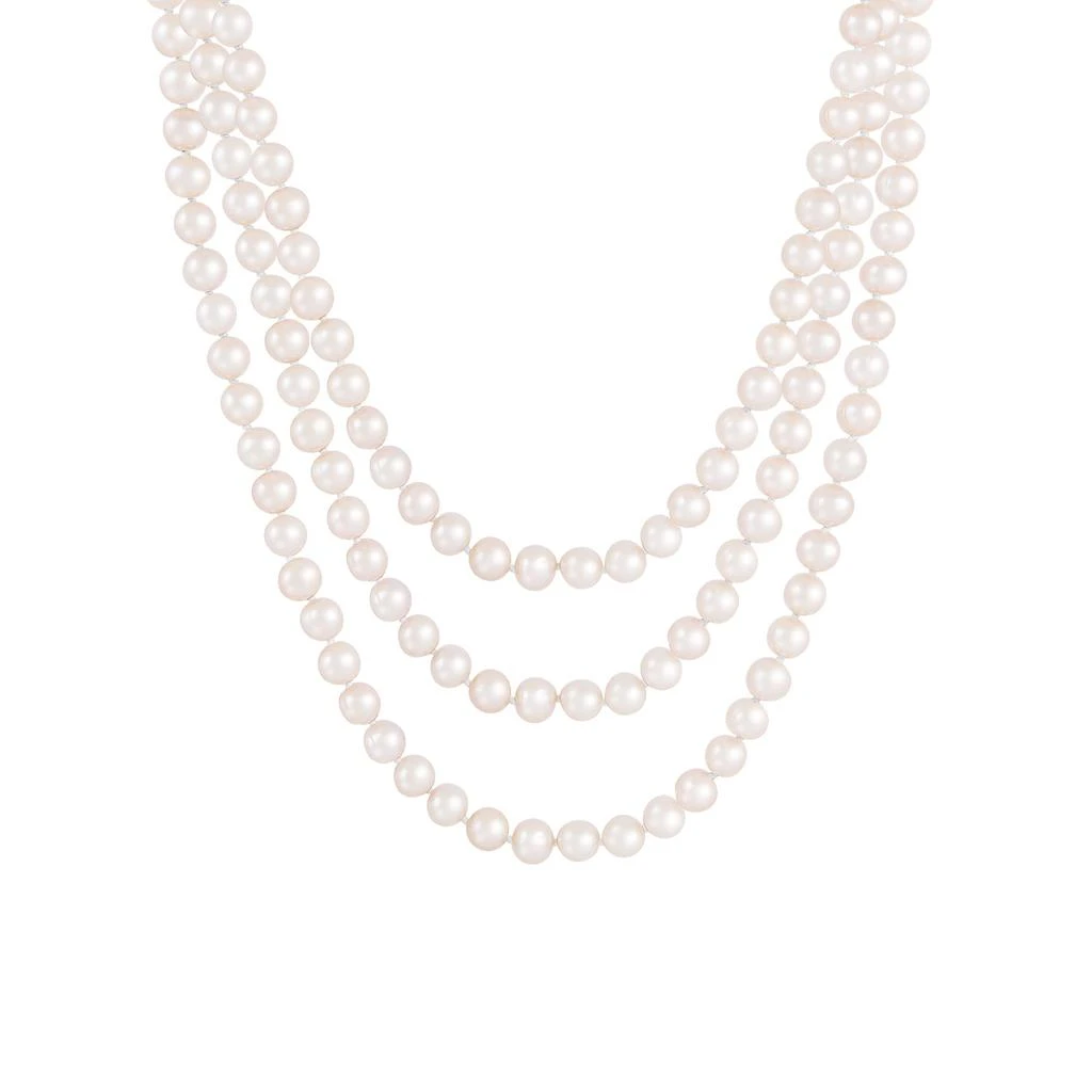 商品Splendid Pearls|Endless Pink 80" Freshwater Pearl Necklace,价格¥319-¥349,第3张图片详细描述