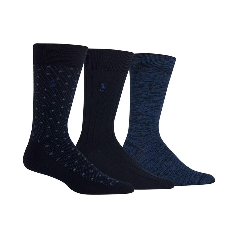 商品Ralph Lauren|Men's Diamond Dot Dress Socks, 3 Pack,价格¥177,第1张图片