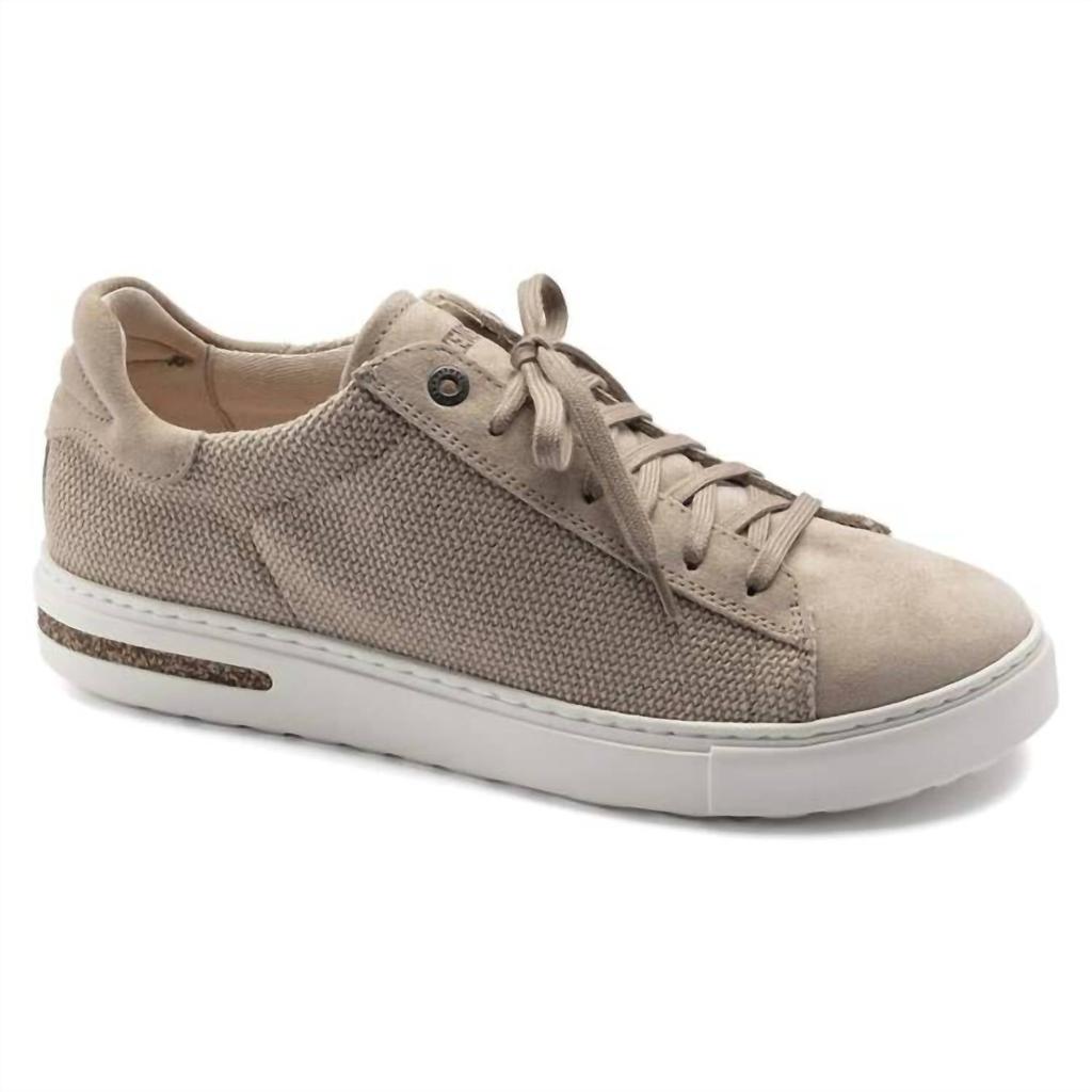 Baskets basses en toile et daim Bend pour femmes, couleur sable image 2
