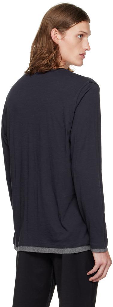 商品Vince|Navy Layered Long Sleeve T-Shirt,价格¥536,第5张图片详细描述