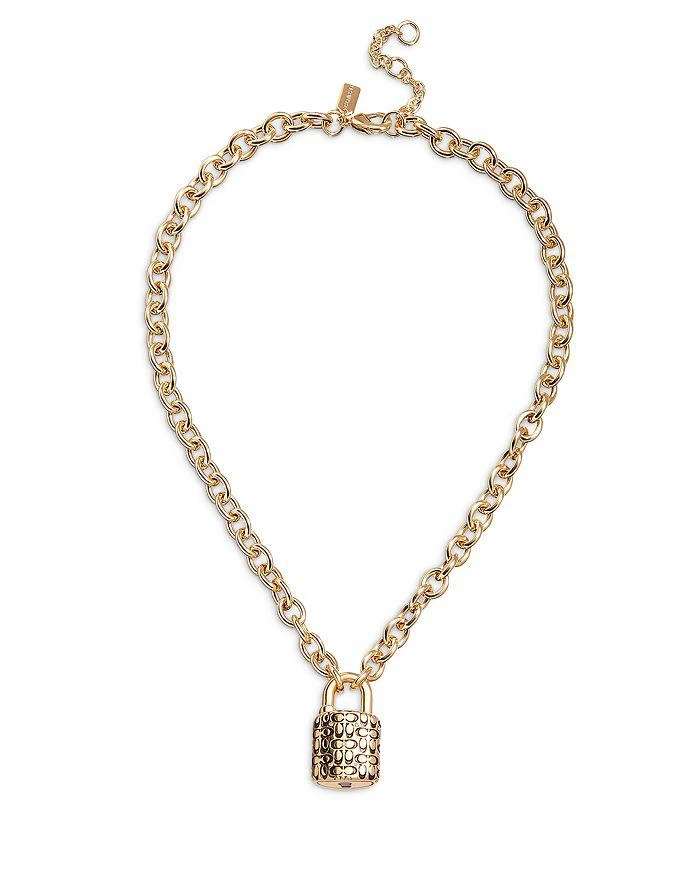 商品Coach|Logo Padlock Chain Necklace, 17",价格¥1087,第3张图片详细描述