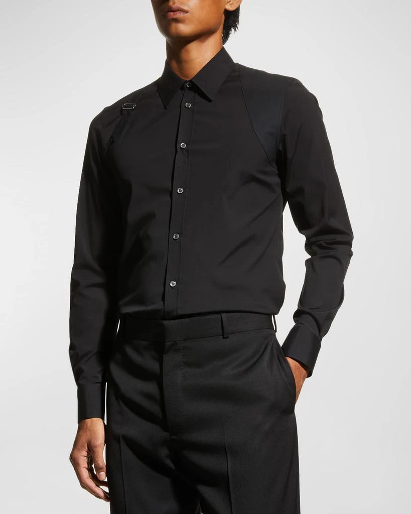 商品Alexander McQueen|Men's Harness Sport Shirt w/ Strap,价格¥1929,第4张图片详细描述