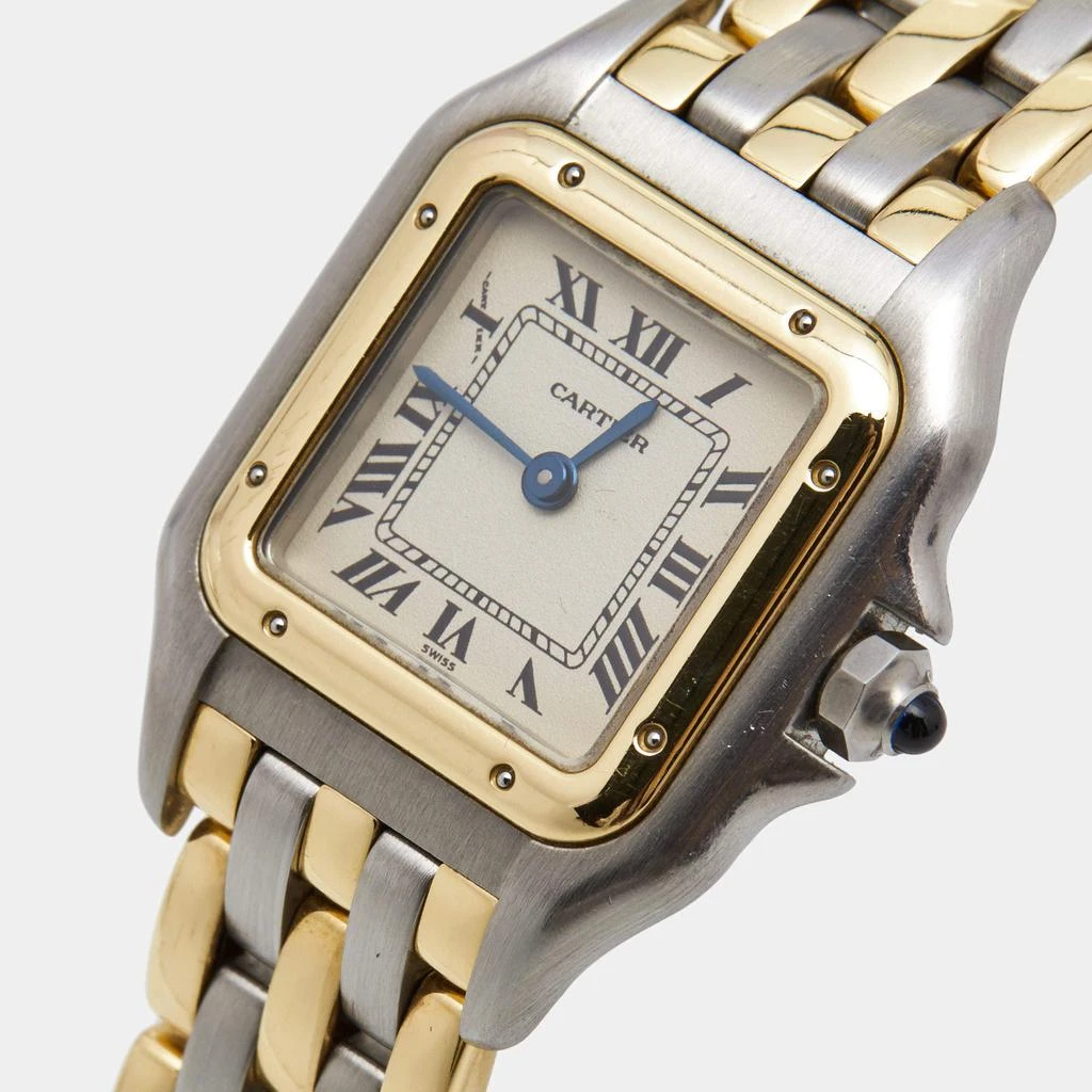 商品[二手商品] Cartier|Cartier Cream 18K Yellow Gold Stainless Panthere 112000R Women's Wristwatch 23 mm,价格¥23775,第2张图片详细描述