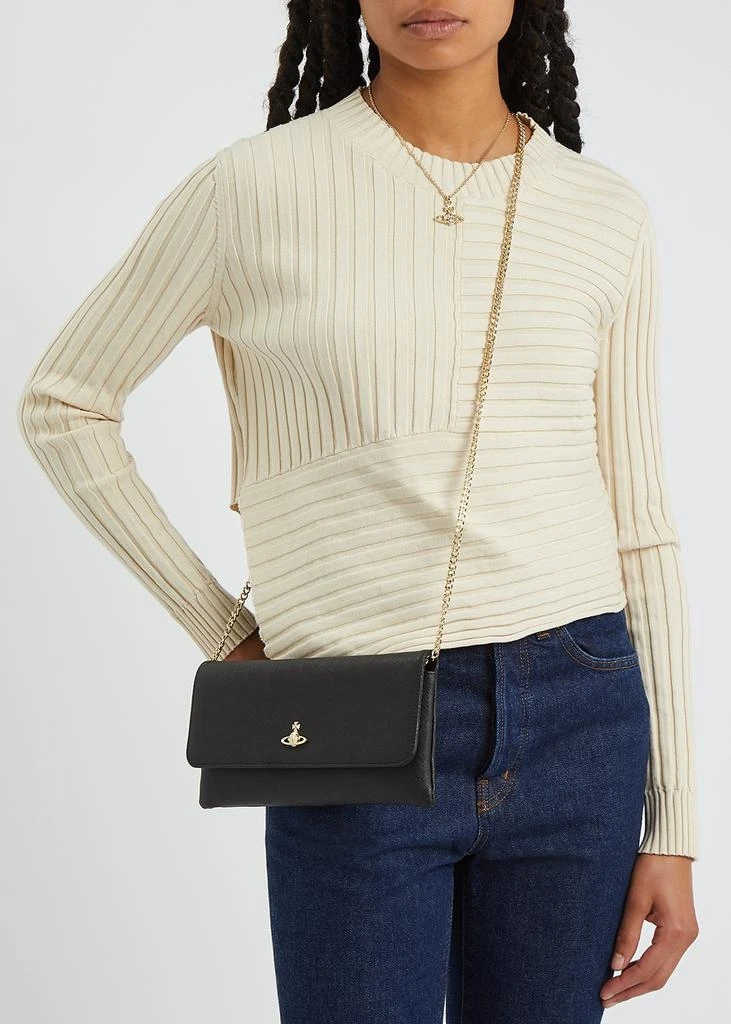 商品Vivienne Westwood|Black saffiano leather clutch,价格¥2358,第5张图片详细描述