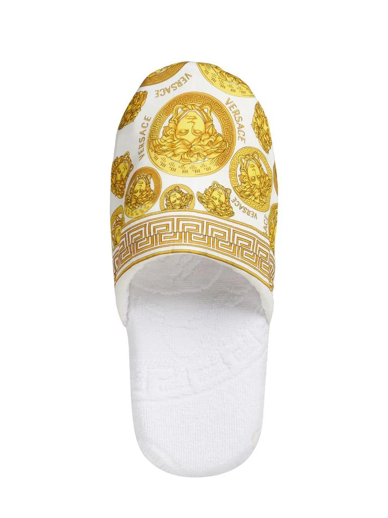 商品Versace|Medusa Amplified Printed Cotton Slippers,价格¥949,第4张图片详细描述