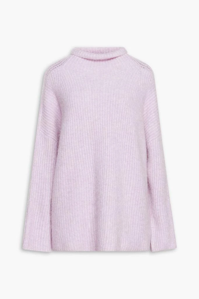 商品3.1 Phillip Lim|Pointelle-trimmed ribbed-knit turtleneck sweater,价格¥1013,第1张图片