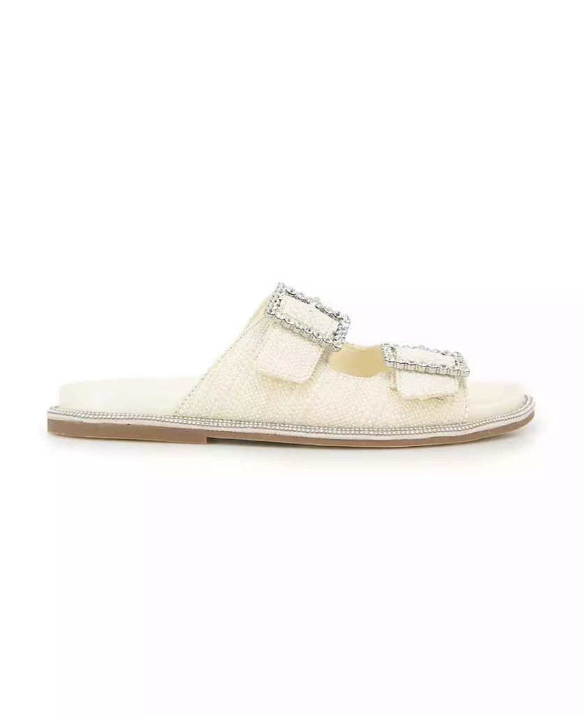 商品Kenneth Cole|Women's Sydney Two Band Jewel Buckle Flat Sandals,价格¥290,第2张图片详细描述