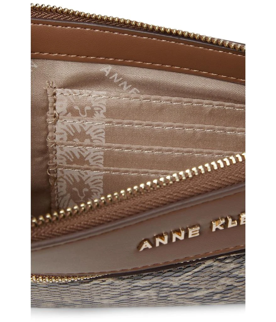商品Anne Klein|Snake Trimmed Zip Clutch Wristlet,价格¥290,第3张图片详细描述