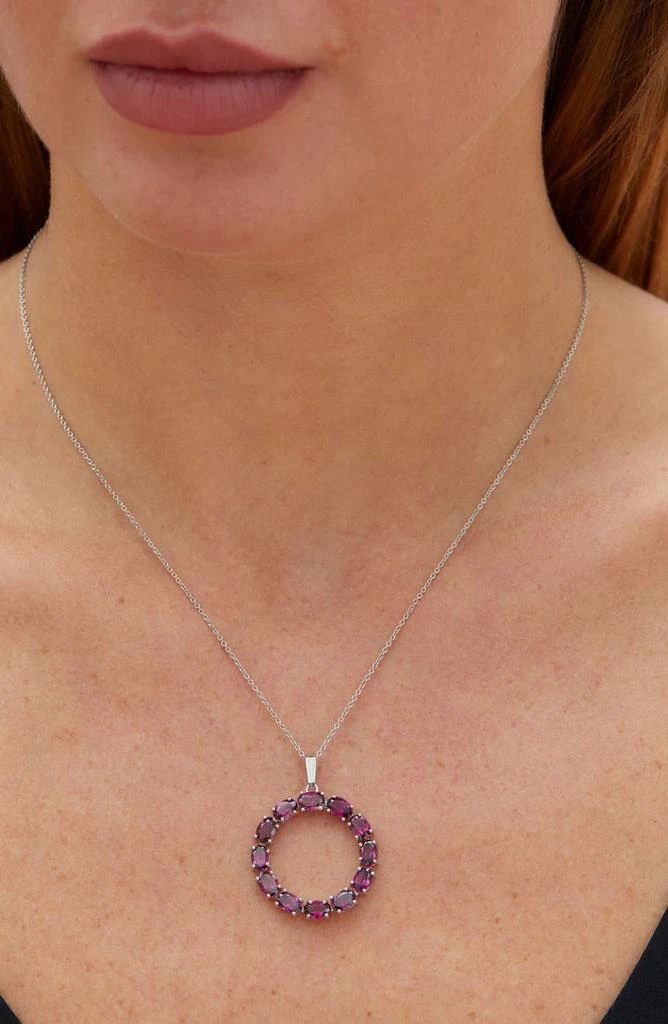 商品Savvy Cie Jewels|Sterling Silver Rhodolite Pendant Necklace,价格¥529,第2张图片详细描述