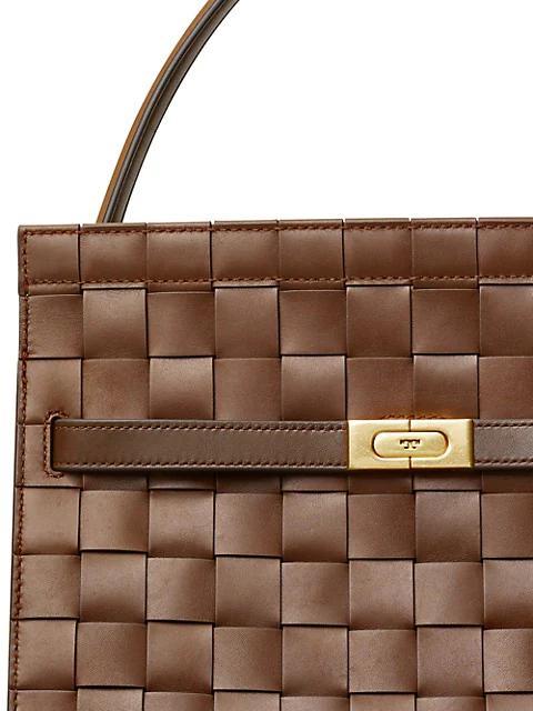 商品Tory Burch|Lee Radziwill Woven Leather Double Bag,价格¥11744,第6张图片详细描述