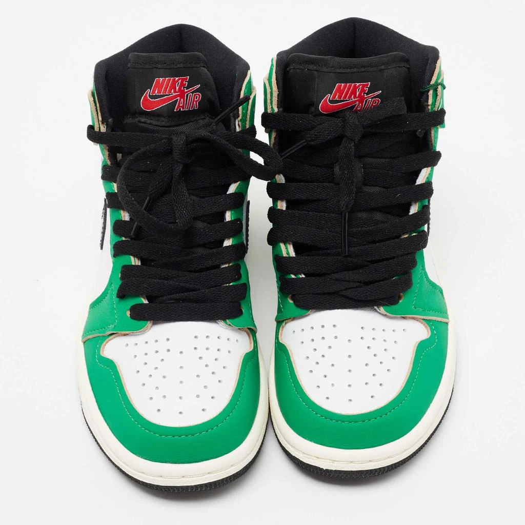 商品Jordan|Air Jordans Green/White Leather 1 Retro High Top Sneakers Size 38.5,价格¥1501,第3张图片详细描述