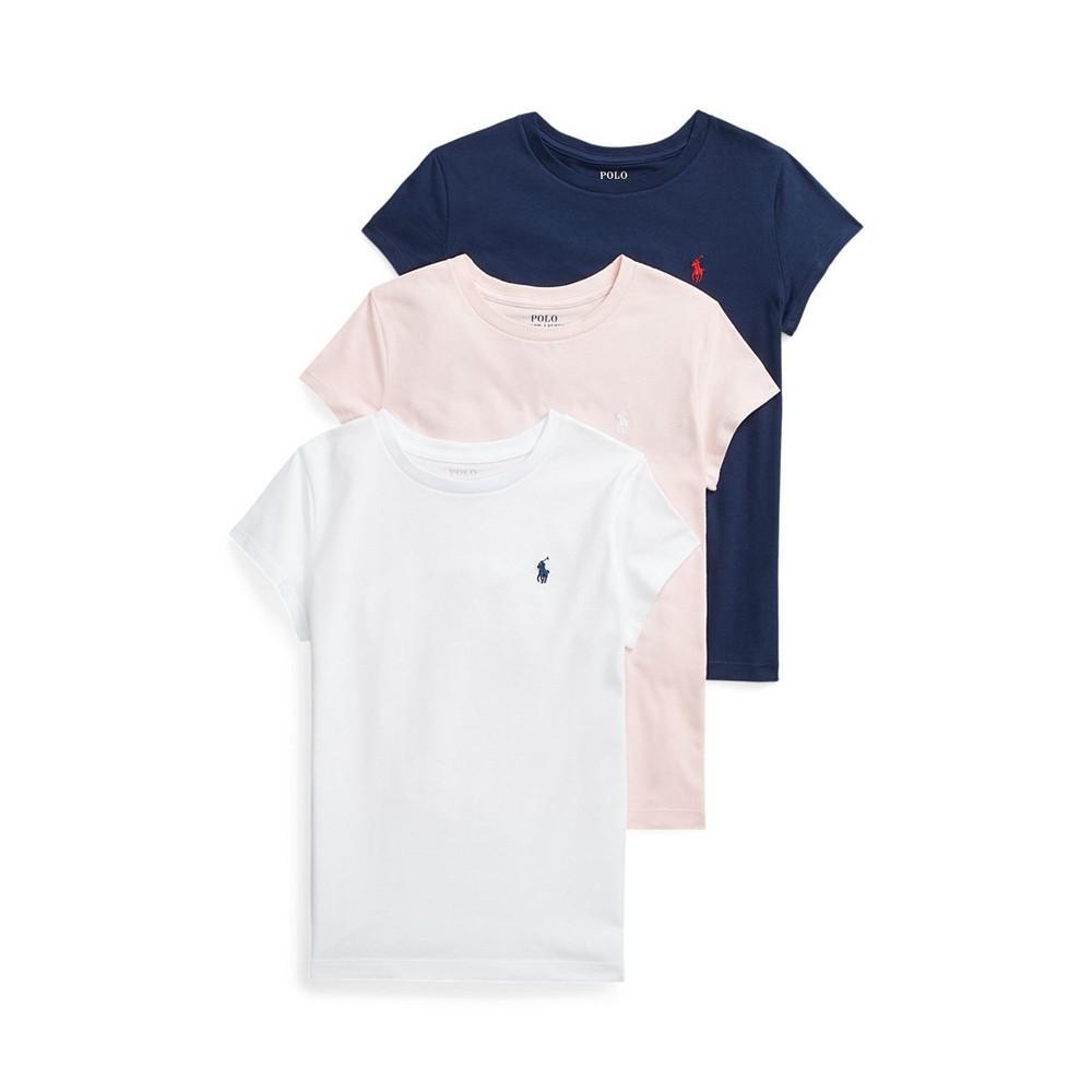 商品Ralph Lauren|Big Girls Jersey T-shirt, Pack of 3,价格¥438,第1张图片