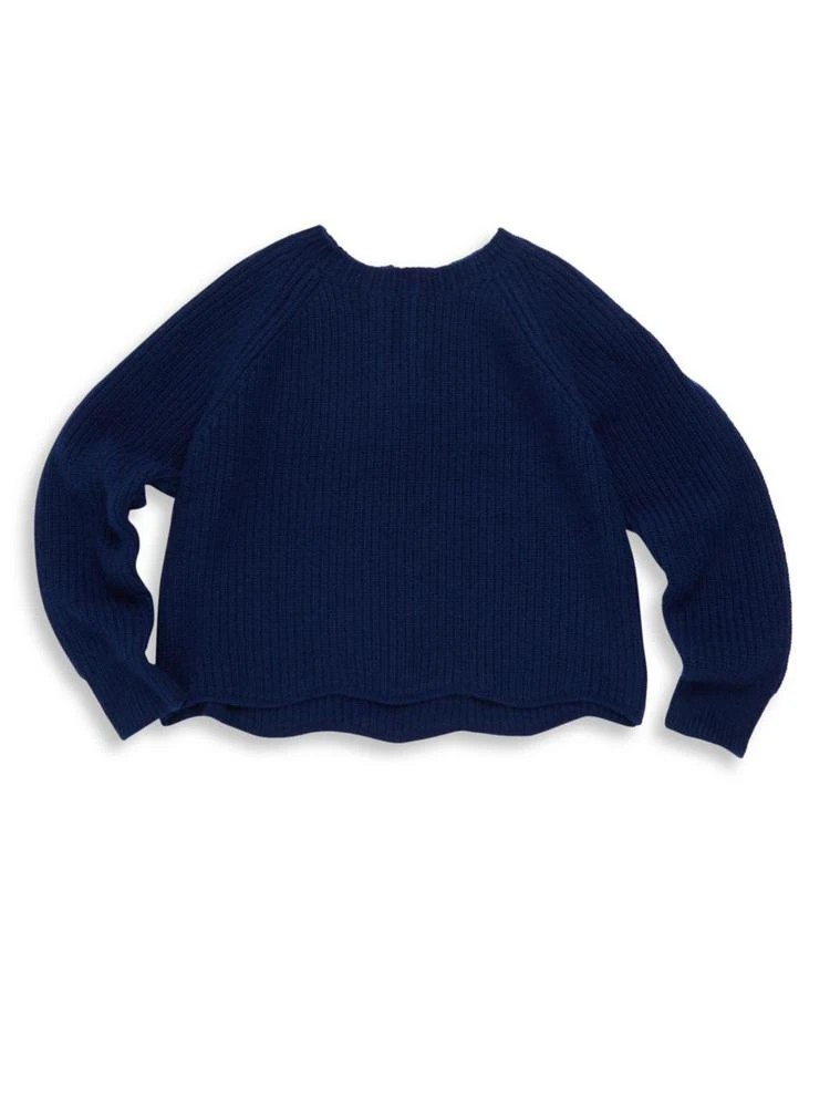 商品Ralph Lauren|Girl's Scalloped Wool-Blend Sweater,价格¥258,第1张图片
