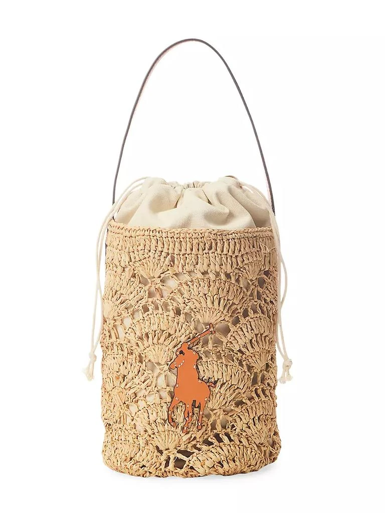 商品Ralph Lauren|Raffia Crochet Bucket Bag,价格¥2033,第1张图片