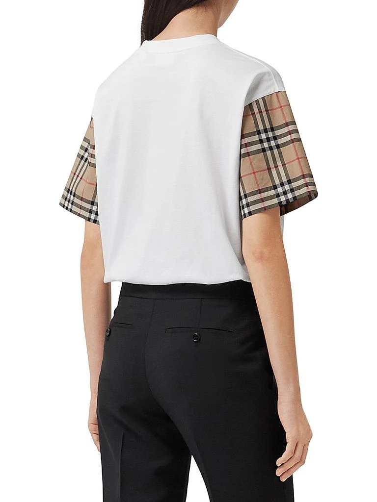 商品Burberry|Carrick Check Sleeve T-Shirt,价格¥3809,第4张图片详细描述